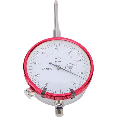 Comparateur de test à cadran à aiguille en acier inoxydable pour usinage auto industrie mesure 0-20 mm précision 0,01 mm (1/5)