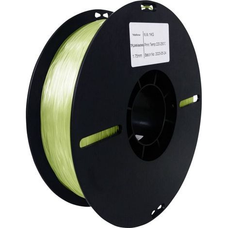 RF-5771506 Filament TPU antibactérien. flexible. résistance élevée à la traction 1.75 mm 1 kg jaune transpare (1/4)