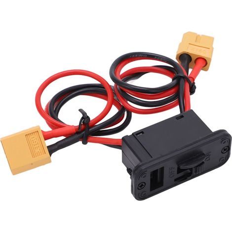 1 interrupteur marche/arrêt, câble silicone 18AWG, connecteur XT60, pour avion RC, voiture RC, bateau RC (1/5)