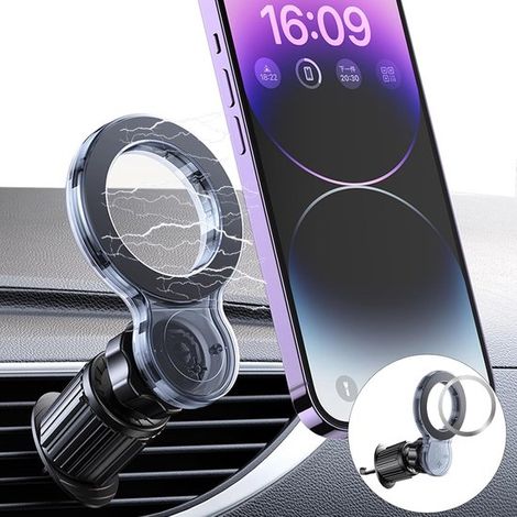 Supporto magnetico per auto - Supporto per cellulare - Supporto per navigatore per auto - Supporto universale per cellulare