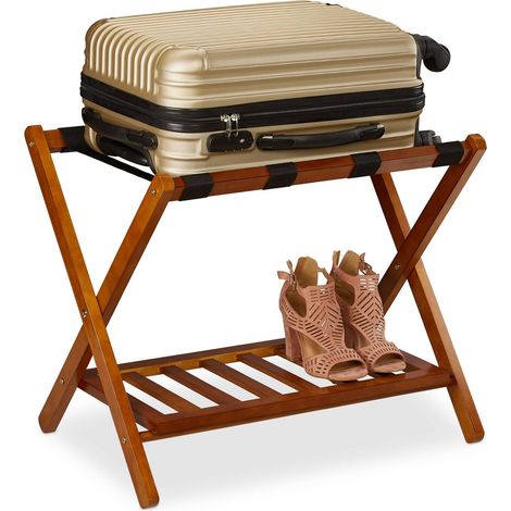 Wooden Luggage Rack Foldup with 2 Racks (1/5)