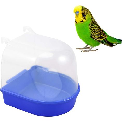 Bain Pour Oiseaux - Bac À Bain Suspendu En PVC Écologique - Adapté Cages Carrées - Pour Canaris Perruches Et Petits Oiseaux - 1 Pièce (1/5)