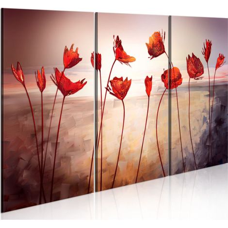 Tableau Imprimé "Bright Red Poppies" 80 x 120 cm (1/2)