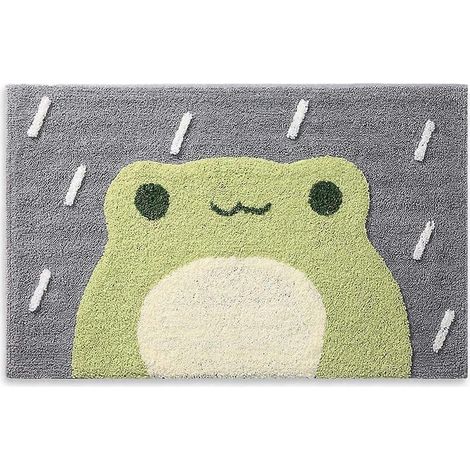 Tapis de bain, tapis de bain floqué à motifs de dessins animés tendance, petit tapis de bain d'intérieur résistant, absorbant l'eau (1/5)