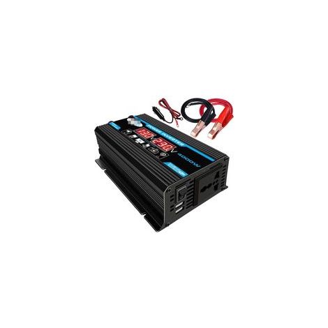 4000W 12V à 220V/110V Voiture onduleur convertisseur Chargeur Adaptateur Affichage LED Double transformateur de Tension USB Onde sinusoïdale modifiée H316
