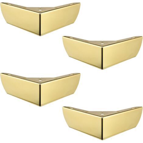 Or - DIY pieds de meubles de cuisine 50mm pieds pour table basse armoire lit canapé solides pieds de chaise en métal bureau argent silencieux antidérapant set de 4 (1/4)