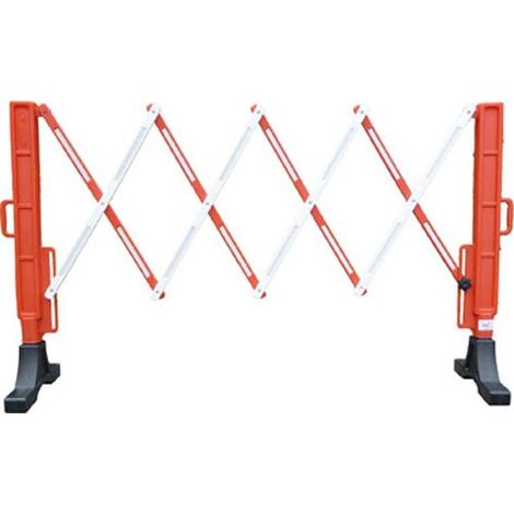 Barrera Extensible FLEXO200RB – Plástico Resistente, 2 m de Largo, Pies Anchos para Mayor Estabilidad, 2000x390x1000 mm, 3,4 kg