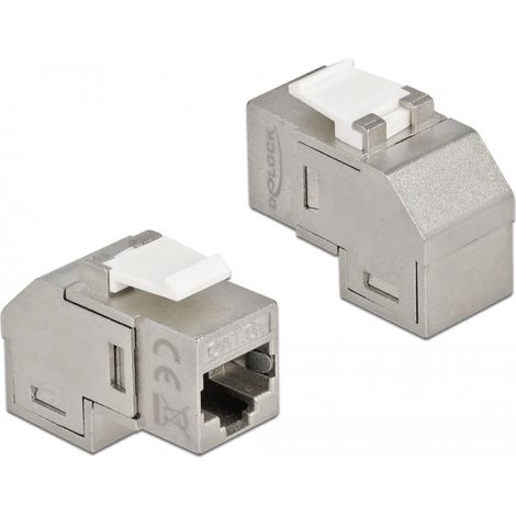Delock MÃ³dulo Keystone RJ45 hembra a RJ45 hembra Cat.6A con un Ã¡ngulo de 90Â°