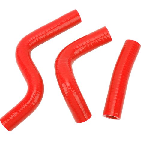 Kit de 3 durites de refroidissement en silicone pour radiateur, connexion stable, étanche et résistante à la chaleur, compatible avec KX80, KX85 et KX100 (rouge). (1/5)