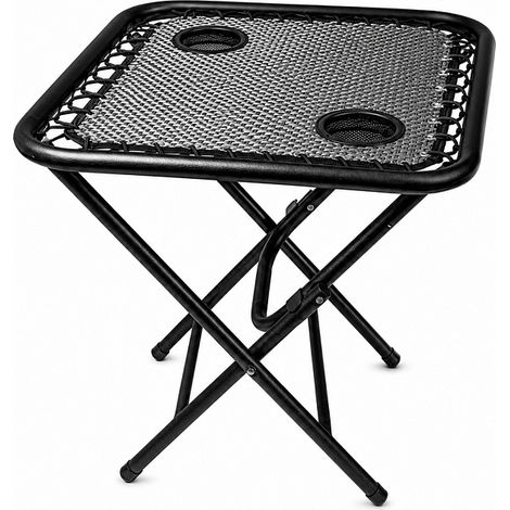 Aga Campingtisch MR48TB – Klapptisch 50x50x50 cm mit 2 Getränkehaltern – faltbar, stabil & wetterfest – kompakt für Camping & Reisen (1/4)