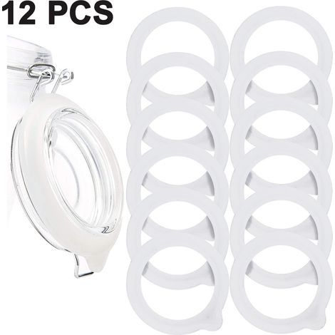 Joint D'Etanchéité En Silicone - 9 4 Cm Diamètre Extérieur - Pour Bocaux À Bouche Standard - Lot De 12 Pièces