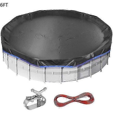 Bâche de piscine imperméable et résistante en tissu 420D pour piscines rondes, à structure tubulaire et gonflables hors sol, protection anti-poussière (1/5)