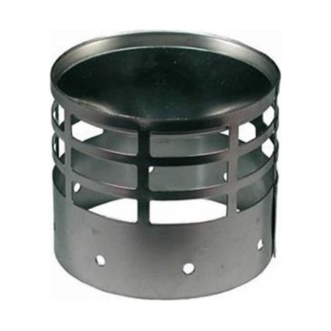 TERMINALE GRIGLIA SCARICO FUMI ACCIAIO INOX diam.80 PER TUBO ALLUMINIO STABILE