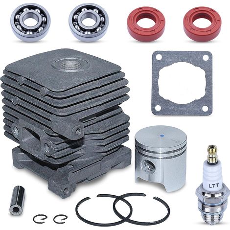 Cylindre 34 mm, pour Sthil Fs38 Fs45 Fs46 Fs55 Km55 Hl45 Fs45L Fs45C Fs46C Km55C Km55R Km55Rc, 41400201202 Segments de piston, anneaux de retenue, goupilles de piston 41400302004 41400292300 414002103 (1/5)