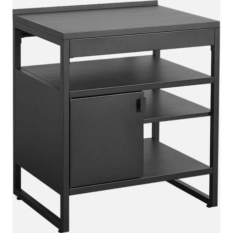 Modulo cucina da esterno in acciaio con 1 anta e 3 ripiani, 80cm