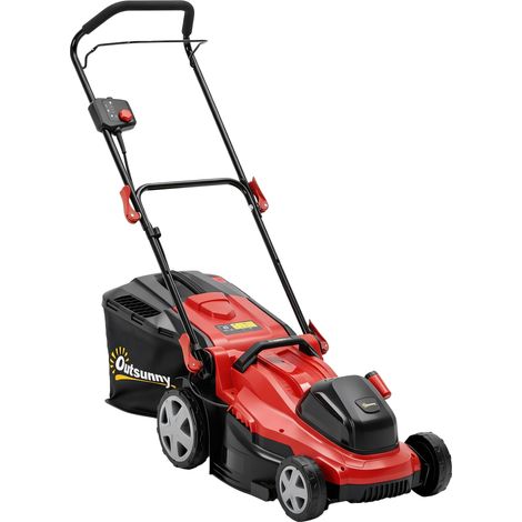 Tondeuse à gazon électrique 800 W, largeur de coupe 40 cm, bac de ramassage 45 L (1/5)