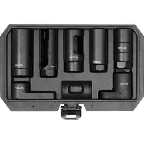 Jeu de 7 douilles 1/2 et 3/8 a choc assorties pour sondes lambda dites a oxygene