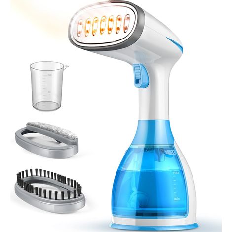 Défroisseur Vapeur à main 1500W 280ML,Steamer Portable Réchauffage Rapide Défroisseur à Main Vapeur à Vêtements (1/4)