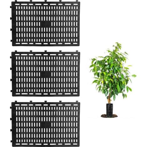 CCYKXA Tree Protectors, Tree Trunk Protectors, Plastic Tree Trunk Cover, Planted Tree Bark Protector for Lawnmower, 4pcs Black (1/5)