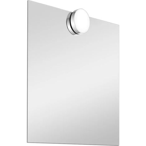 Specchio bagno 50x60 cm reversibile con applique LED frontale (1/5)