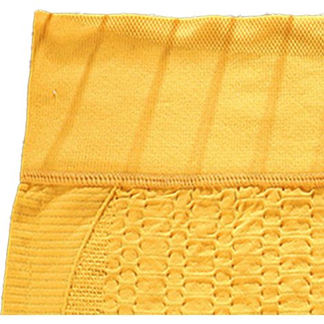 Hochgeschnittene, figurbetonte, nahtlose, atmungsaktive und dehnbare Sportshorts für Damen, ideal für Fitness und Yoga. Gelb, Einheitsgröße (42,5–75 kg). (1/4)
