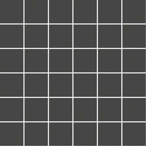 Mosaïque de grès cérame PICCOLO SILK 5x5cm (finition satinée) -  Charcoal grey - -  107 - Charcoal grey - boîte de 0.93 m2