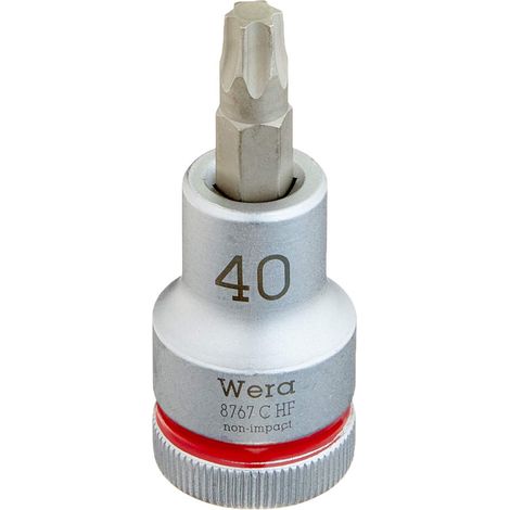 Wera, 8767 C HF TORX TORX Zyklop Bussole a inserto attacco da 1/2" con ritegno vite con, TX 40 x 60 mm