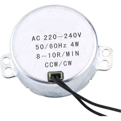 Moteur synchrone électrique à micro-ondes pour moteur de table de remplacement, moteur synchrone rond 4 W Cw/ccw 220-240 V (8-10 tr/min) (1/5)