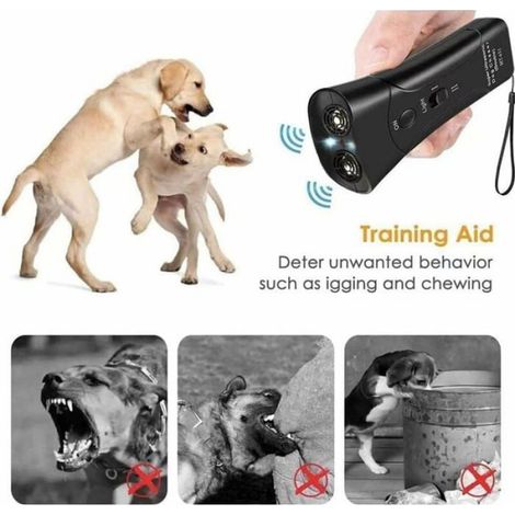 Appareil Anti-aboiement Ultrasonique - Pour Chiens - Avec Lumière LED Multicolore - Usage Extérieur et Abri de Jardin - 1 Pièce (1/4)