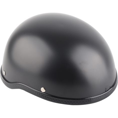 Casque moto vintage pour hommes, demi-jet noir mat, design rétro élégant (1/5)