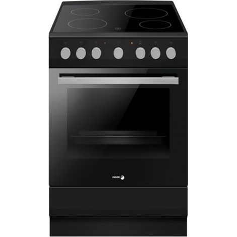 Fagor – Cuisinière vitrocéramique 4 foyers – Classe énergétique A – Volume 62L – Nettoyage facile – Type de chaleur : électrique