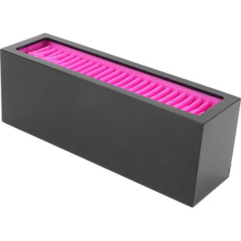 Aufbewahrungsbox für Make-up aus Silikon, Organizer-Box für Lippenstifte und Kosmetikartikel, 3er-Set (Schwarz, Rosa, Rot) (1/5)