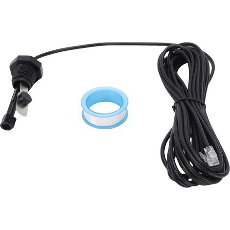 Capteur de débit adapté au système de sel Hayward GLX-FLO-RP DN15, interrupteur de piscine en métal à filetage G1/2 avec câble de 15 pieds