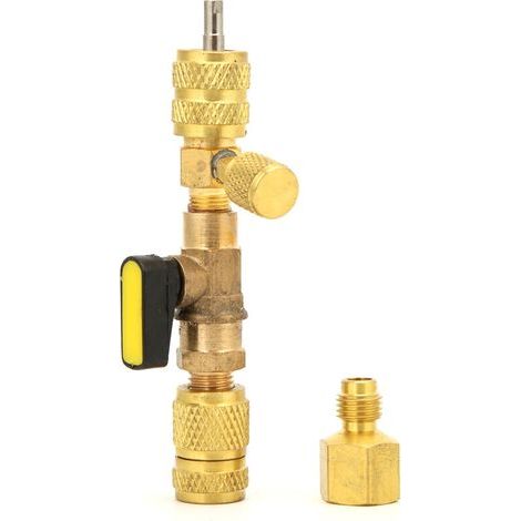 Tihebeyan Résistant à la Soupape de Soupape de C Précis pour SAE 1/4 en Bouchons, Conception Compacte pour Les Systèmes de Refroidissement, Systèmes de Climatisation (Outils de Chargement et de