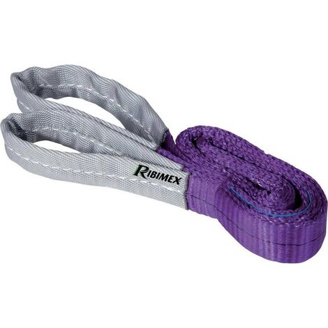 Élingue Plate 1T 1m - Violet - Résistante et Durable - Idéale pour Levage - D-Work