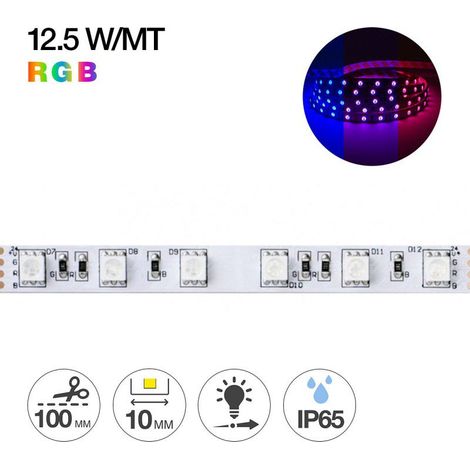 Striscia Led 24V 72W RGB 5mt 300 SMD 5050 da Esterno IP65 (1/5)
