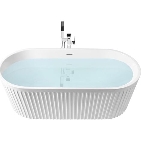 Freistehende Badewanne SERENA 170 x 80 cm Weiß (1/5)