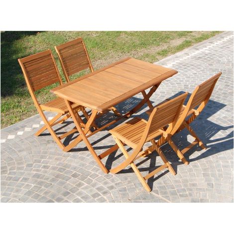 TAVOLO CALIFORNIA 120x70 cm Pieghevole in legno eucalypto (1/4)