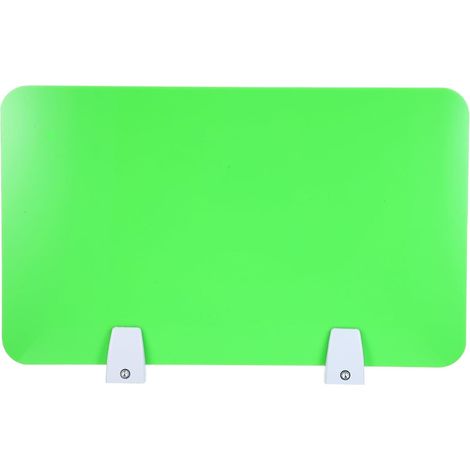 Panneau de séparation bureau avec pince, acrylique vert clair