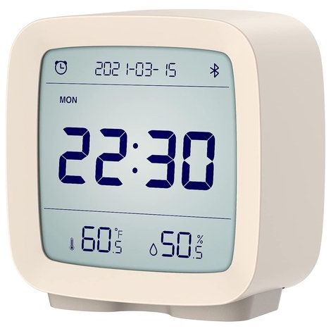 Intelligentes Bluetooth-Digitalradio – Mehrere Alarmfunktionen, Temperatur-/Luftfeuchtigkeitsanzeige, batteriebetrieben und per App anpassbar. (1/5)