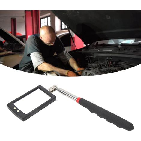 Teleskop-Inspektionsspiegel mit LED-Licht, 360°-Drehung, geeignet für die Kfz-Mechanikreparatur (mit eingebautem Akku). (1/5)