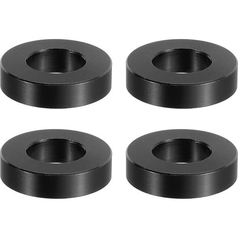 Entretoise en Aluminium, 4 Pcs Métal Entretoises Aluminium 10,5mm ID x 20mm OD x 5mm L Vis d'Espacement en Aluminium Ronde pour 2/5" ou M10 Vis à Boulons, Noir (1/5)