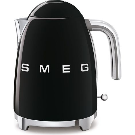 SMEG Elektrischer Wasserkocher de, Wasserkocher KLF03BLEU, 2400 W, 1,7 Liter, Edelstahl, Schwarz