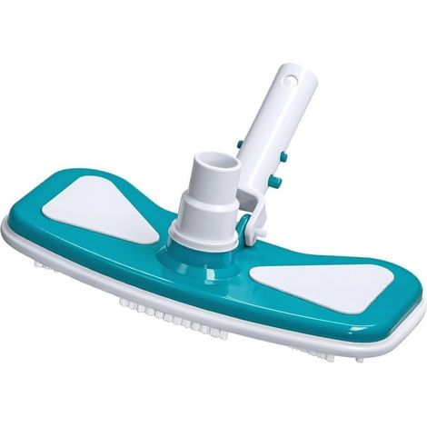 Nettoyeur Fond Piscine pour Spa et Étang Nylon , nettoyage coins, compatible tuyaux, pour idéal hors pour sol, léger et maniable (1/5)