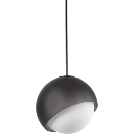 Ideal Lux Sospensione Bloom 1 luce E27 nero vetro alluminio (1/2)