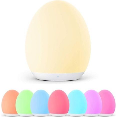 LED Night Light for Kids, USB Rechargeable Kids Night Light, Baby Sleep Aid, Touch Control, Dimmable, Color Changing Night Light (1/5)