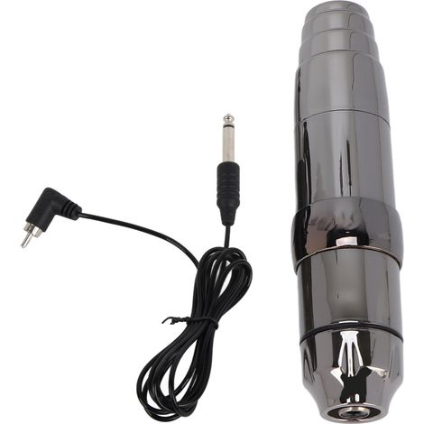 Moteur de tatouage professionnel gris en acier plastique portable, machine à tatouer avec câble pince, pour salon à domicile (1/5)