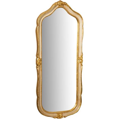 Miroir mural Miroir en bois blanc 79x33x3 cm Made in Italy Miroir décoratif suspendu Long miroir horizontal vertical