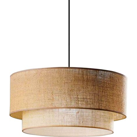Asir Group Llc – Lustre suspension en métal avec capuchon PVC – Couleur beige – Hauteur 80 cm – Longueur câble 60 cm – Douille E27 max 40W
