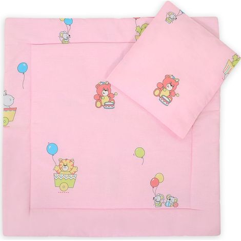Ropa de cama para cochecito con edredón y relleno de almohada - Cochecitos rosas